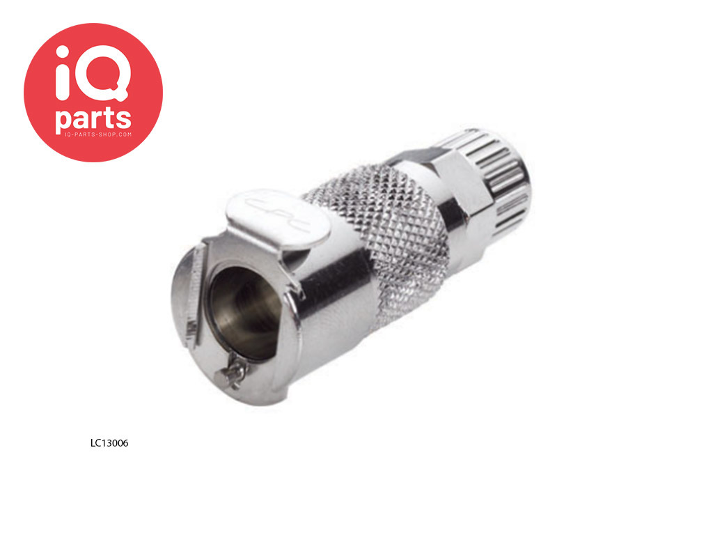 LC13006 / LCD13006 | Coupling Body | Chrome-plated brass | PTF Nut 9,5 mm (3/8") OD / 6,4 mm (0.25") ID