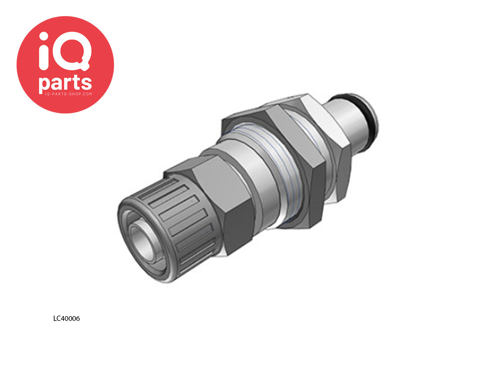 LC40006 / LCD40006 | Coupling Insert | Panel mount | PTF Nut 9,5 mm (3/8") OD / 6,4 mm (0.25") ID
