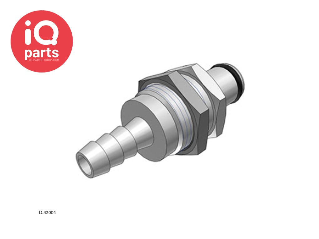 LC42004 / LCD42004 | Coupling Insert | Panel mount | Hose barb 6,4 mm (1/4")