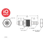 CPC CPC - LC42004 / LCD42004 | Coupling Insert | Panel mount | Hose barb 6,4 mm (1/4")