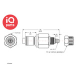 CPC CPC - LC20004 / LCD20004 | Coupling Insert | Chrome-plated brass | PTF Nut 6,4 mm (1/4") OD / 4,3 mm (0.17") ID