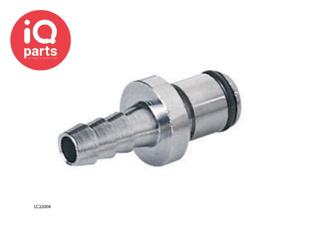 LC22004 / LCD22004 | Coupling Insert | Chrome-plated brass | Hose barb 6,4 mm (1/4")