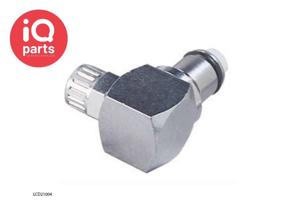 LC21004 / LCD21004 | Elbow Coupling Insert | Chrome-plated brass | PTF Nut 6,4 mm (1/4") OD / 4,3 mm (0.17") ID