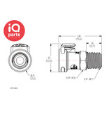 CPC CPC - APC10004 / APCD10004 | Kupplung | Acetal | 1/4" NPT Außengewinde