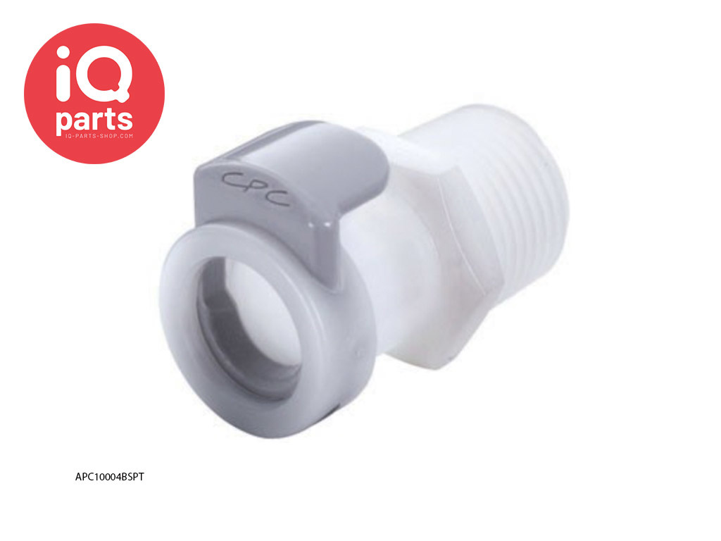 APC10004BSPT / APCD10004BSPT | Kupplung | Acetal | 1/4" BSPT Außengewinde