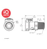 CPC CPC - APC10004BSPT / APCD10004BSPT | Kupplung | Acetal | 1/4" BSPT Außengewinde