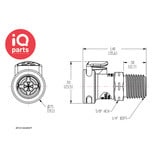 CPC CPC - APC10004BSPT / APCD10004BSPT | Kupplung | Acetal | 1/4" BSPT Außengewinde