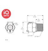 CPC CPC - MC1004 / MCD1004 | Kupplung | Messing verchromt | 1/4" NPT Außengewinde