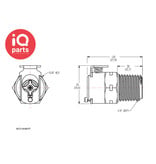 CPC CPC - MC1004BSPT / MCD1004BSPT | Kupplung | Messing verchromt | 1/4" BSPT Außengewinde