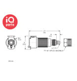 CPC CPC - MC1304 / MCD1304 | Kupplung | Messing  verchromt | PTF Klemmring 6,4 mm AD / 4,3 mm ID