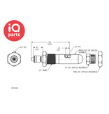 CPC CPC - MC4004 / MCD4004 | Insteeknippel | Plaatmontage | PTF Klemring 6,4 mm OD / 4,3 mm ID