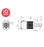 CPC CPC - LCD17004V | Kupplung | Messing verchromt | Schlauchanschluss 6 - 7 mm