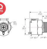 CPC CPC - Elbow Coupling Set DUCATI | Chrome-plated brass | 1/4" NPT - Hose barb 8 - 10 mm