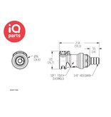 CPC CPC - NS4D17006 / NS4D1700606 | NS4 Kupplung | Schlauchanschluss 9,5 mm