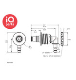 CPC CPC - NS4D43004 | NS4 Stecker | Plattenmontage | 90º Schlauchanschluß 6,4 mm