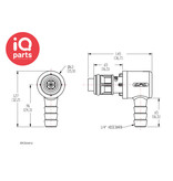 CPC CPC - EFC23412 / EFCD23412 | Stecker 90º | Polypropylen | Schlauchanschluss 6,4 mm