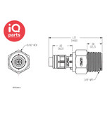 CPC CPC - EFCD24612 | Stecker | Polypropylen | 3/8" NPT Außengewinde