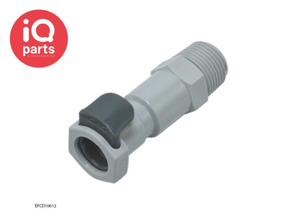 EFCD10612 | In-line Coupling Body | Polypropylene | 3/8" NPT pipe thread