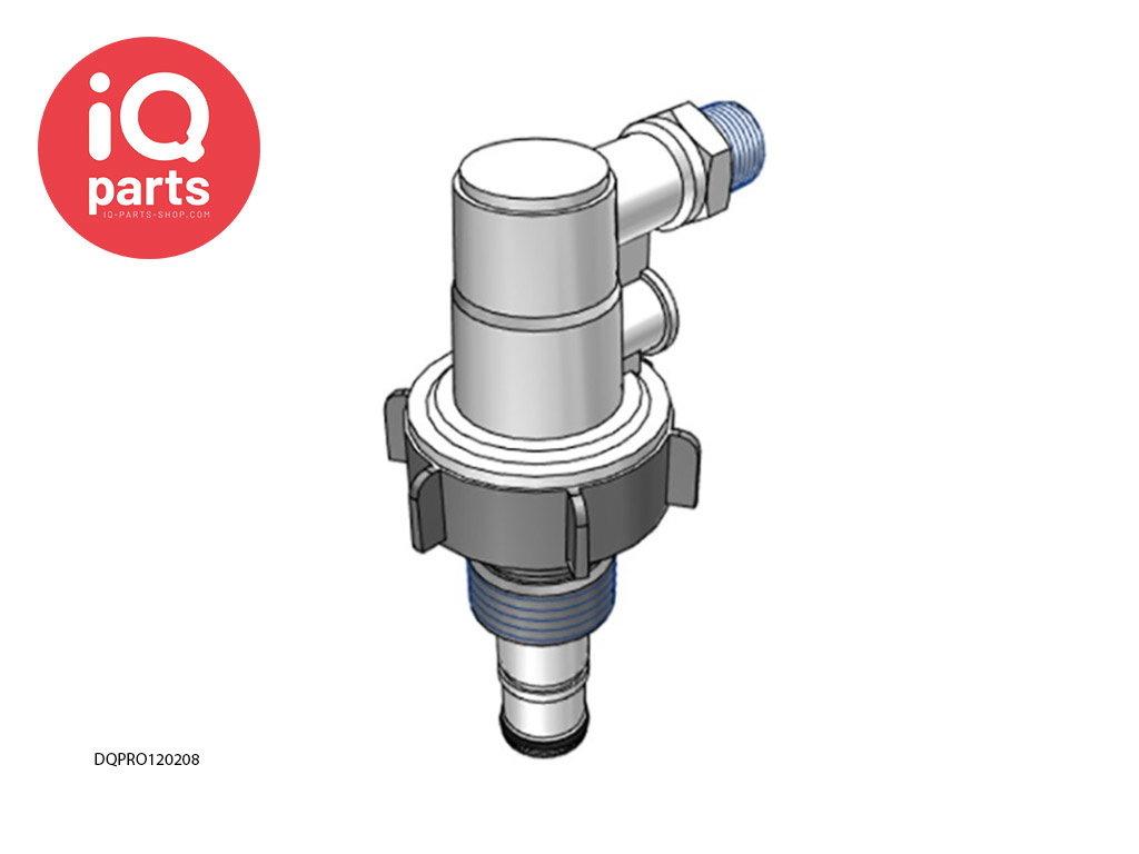 DQPRO120208 | 90º koppeling | Polypropyleen | 1/2" NPT buitendraad