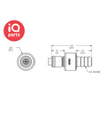 CPC CPC - PLCD2200606 / PLCD2200606MBLK | Stecker | ABS | Schlauchanschluss 9,5 mm