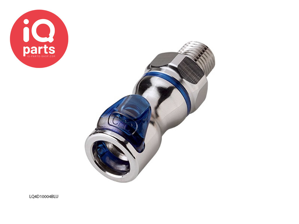 LQ4D10004BLU / LQ4D10004RED | Coupling Body | Chrome-plated brass | 1/4" NPT male thread