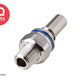 CPC CPC - LQ4D24004BLU / LQ4D24004RED | Stecker | Messing verchromt | 1/4" NPT Außengewinde