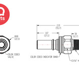 CPC CPC - LQ4D24004BLU / LQ4D24004RED | Stecker | Messing verchromt | 1/4" NPT Außengewinde