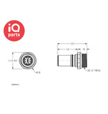 CPC CPC - LQ8D46012 | Coupling Insert | Chrome-plated brass | 3/4" SAE-12 male thread