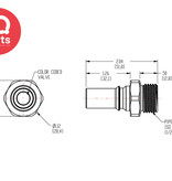 CPC CPC - LQ6D47008BLU / LQ6D47008RED | Stecker | Messing verchromt | 1/2" G Außengewinde (BSPP)