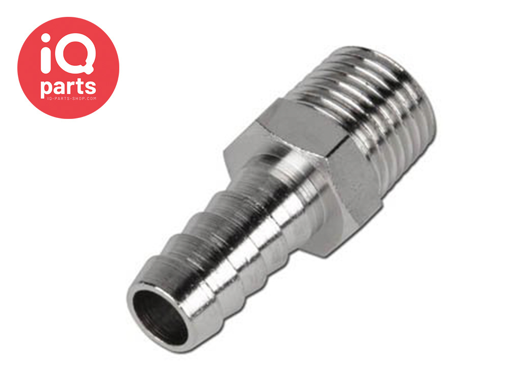Brass hose connector Nickel-Plated