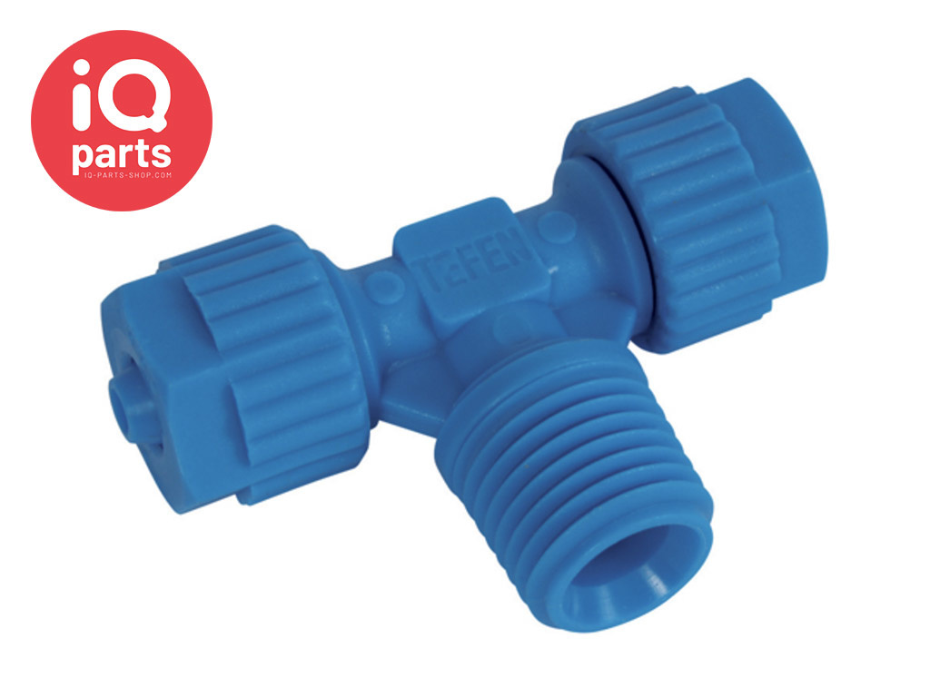 Plastic T- connector BSPT Male