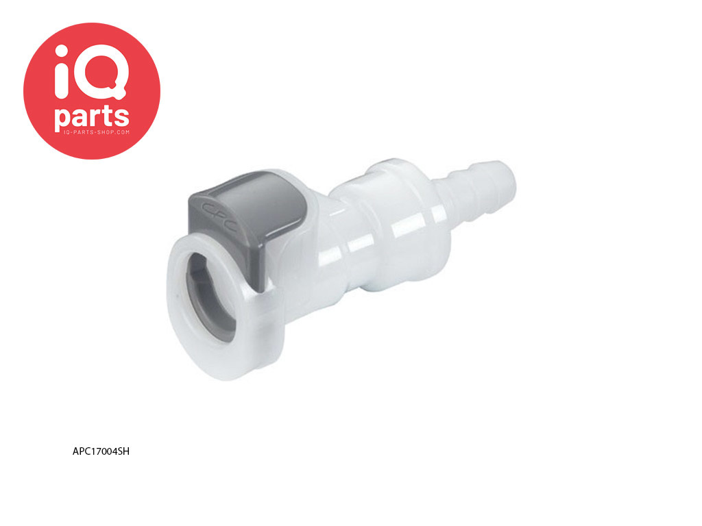 APC17004SH / APCD17004SH | Coupling Body | Acetal | Hose barb 6,4 mm (1/4")