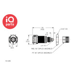 CPC CPC - PLC120M8 / PLCD120M8 | Coupling body | Panel Mount | PTF Nut 8,0 mm OD / 6,0 mm ID