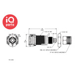 CPC CPC - PLC12006 / PLCD12006 | Coupling body | Panel Mount | PTF Nut 9,5 mm (3/8") OD / 6,4 mm (0.25") ID