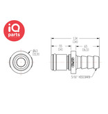 CPC CPC - PLC22005V | Stecker | Acetal | Schlauchanschluss 7,5 - 8 mm