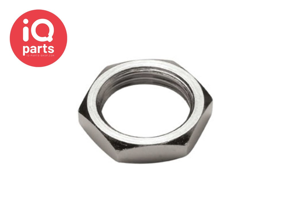 Panel mount nut for CPC couplings | nickel-plated brass | 1/4"