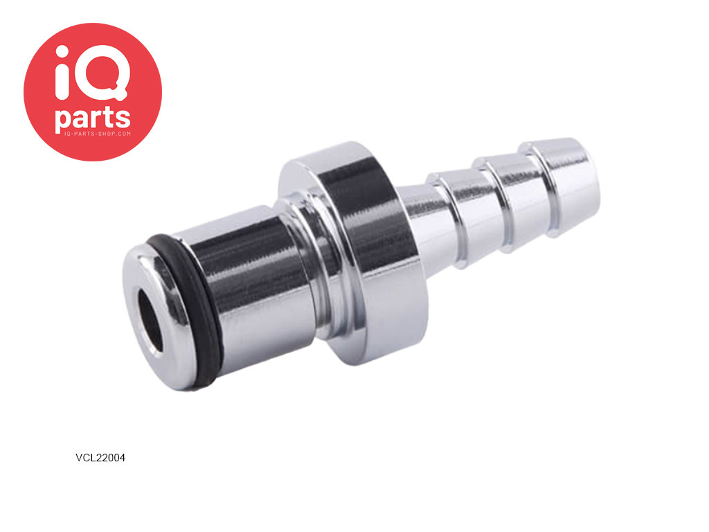 VCL22004 / VCLD22004 | Coupling Insert | Chrome-plated brass | Hose barb 6,4 mm (1/4")