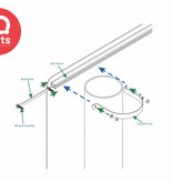 IQ-Parts IQ-Parts Halterung für Verkehrszeichen zwei Bolzen D-Clip (DC) | W4 | lackiert > 114 mm