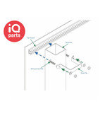 IQ-Parts IQ-Parts Square Traffic Sign Clip (SDC) | W4 | Grey (BS381C 693)