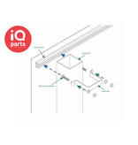 IQ-Parts IQ-Parts Vierkante verkeersbordbeugel (SDC) | W4 | Zwart (RAL 9005)