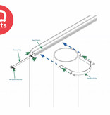 IQ-Parts IQ-Parts Halterung für Verkehrszeichen zwei Bolzen D-Clip (DC) | W4 | lackiert