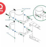 IQ-Parts IQ-Parts UNI-Clamp Bracket | Aluminium | Grey (BS381C 693)