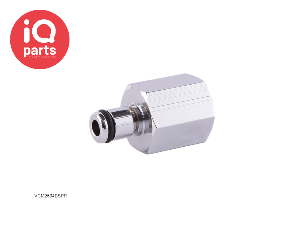 VCM2604BSPP / VCMD2604BSPP | Coupling Insert | Chrome-plated brass | 1/4" BSPP Female Thread