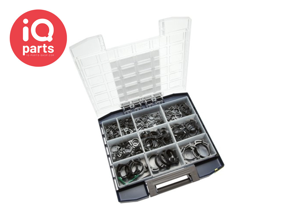 Herbie Clip Sortimentsbox | Kunststoff-Schlauchschelle | 8 - 46 mm | 125 Teilig