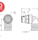 CPC CPC - HFC231212 / HFCD231212 | Stecker 90º | Polypropylen | 19,0 mm Schlauchanschluss