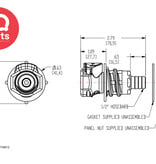 CPC CPC - HFC16812 / HFCD16812 | Snelkoppeling | Plaatmontage | slangpilaar 12,7 mm