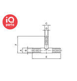 IQ-Parts IQ-Parts - T-slangverbinder | Gereduceerd | RVS 304 (1.4301)
