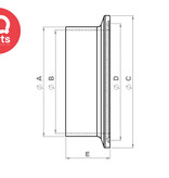 IQ-Parts IQ-Parts Flanschstutzen SMS 3008 | SWG | SMS 3017 | BS 4825-3 | RVS 316L