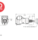 CPC CPC - PMC1304 / PMCD1304 | Kupplung | Acetal | PTF Klemmring 6.4 mm AD / 4.3 mm ID