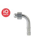 IQ-Parts IQ-Parts - Slangnippel 90º met Wartelmoer | Type RBU | BSP draad | Verzinkt staal